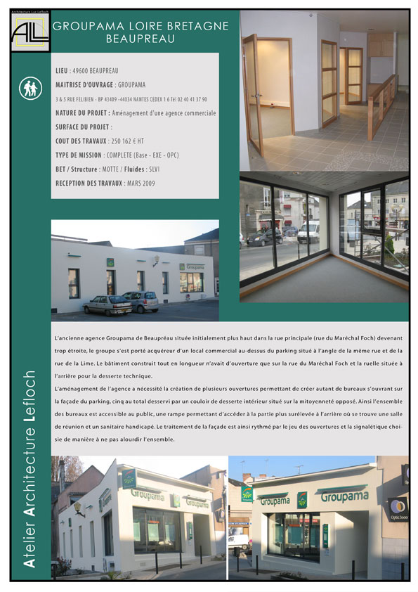 aménagement agence groupama à beaupréau